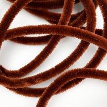 Soft 14mm Wired Chenille Cording in Brown ~ 1 yd.